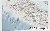 Shaded Relief 3D Map of Poya (south part), semi-desaturated