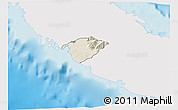 Shaded Relief 3D Map of Poya (south part), single color outside