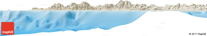 Shaded Relief Horizon Map of Poya (south Part) Shaded Relief Horizon Map of Poya (south Part)