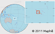 Gray Location Map of Poya (south part), within the entire country