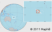 Gray Location Map of Poya (south part), highlighted country