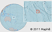 Gray Location Map of Poya (south part), hill shading