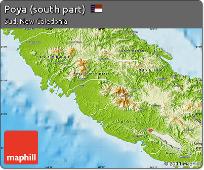 Physical Map of Poya (south Part)
