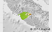 Physical Map of Poya (south part), lighten, desaturated