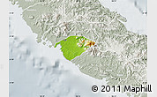 Physical Map of Poya (south part), lighten, semi-desaturated