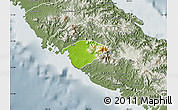 Physical Map of Poya (south part), semi-desaturated
