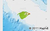 Physical Map of Poya (south part), single color outside