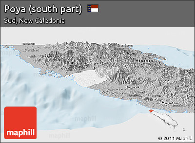 Gray Panoramic Map of Poya (south Part)