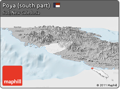 Gray Panoramic Map of Poya (south Part)