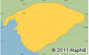 Savanna Style Simple Map of Poya (south part)