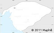 Silver Style Simple Map of Poya (south part), single color outside