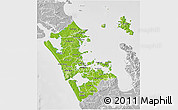 Physical 3D Map of Auckland, lighten, desaturated