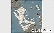 Shaded Relief 3D Map of Auckland, darken