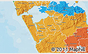 Political 3D Map of Franklin