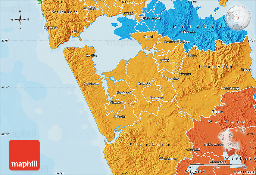 Political Map of Franklin