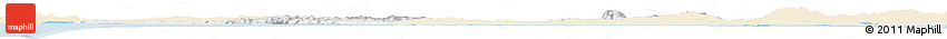 Classic Style Horizon Map of Auckland, single color outside