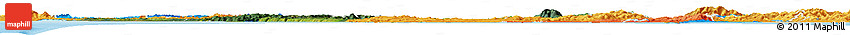 Satellite Horizon Map of Auckland, political outside