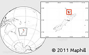 Blank Location Map of Auckland, within the entire country