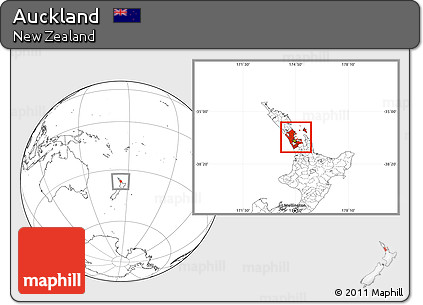 Blank Location Map of Auckland