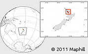 Blank Location Map of Auckland, highlighted country, within the entire country