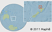 Savanna Style Location Map of Auckland, within the entire country, hill shading