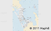 Classic Style Map of Auckland, single color outside