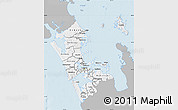 Gray Map of Auckland, single color outside