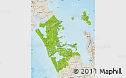 Physical Map of Auckland, shaded relief outside