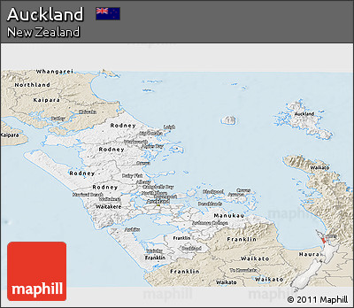 Classic Style Panoramic Map of Auckland