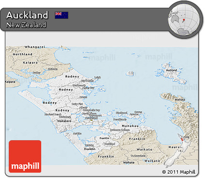 Classic Style Panoramic Map of Auckland
