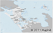 Gray Panoramic Map of Auckland, single color outside