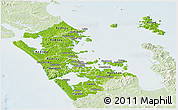 Physical Panoramic Map of Auckland, lighten