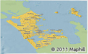 Savanna Style Panoramic Map of Auckland, single color outside
