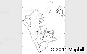 Blank Simple Map of Auckland, cropped outside, no labels