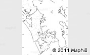 Blank Simple Map of Auckland, no labels