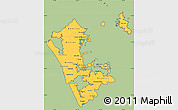 Savanna Style Simple Map of Auckland, cropped outside