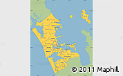 Savanna Style Simple Map of Auckland, single color outside