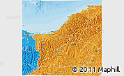 Political 3D Map of Opotiki