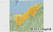 Savanna Style 3D Map of Opotiki