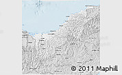 Silver Style 3D Map of Opotiki