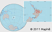 Gray Location Map of Rotorua