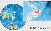 Physical Location Map of Rotorua, highlighted country