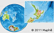 Physical Location Map of Rotorua, highlighted parent region