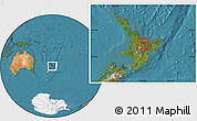 Satellite Location Map of Rotorua