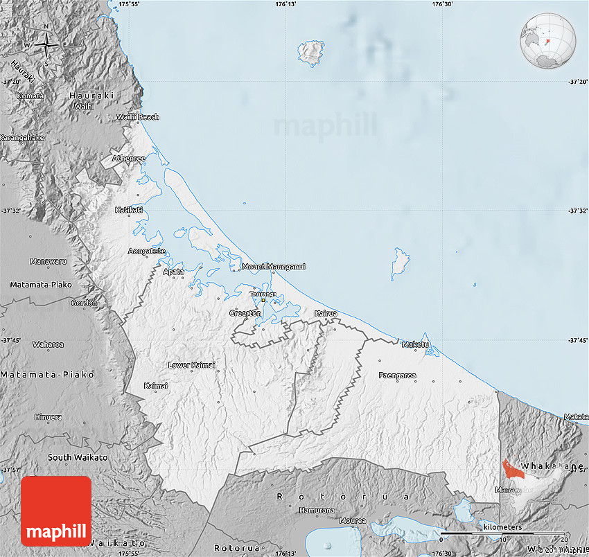 Gray Map of Western Bay of Plenty