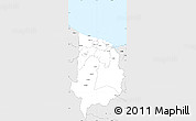 Silver Style Simple Map of Whakatane