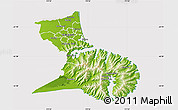 Physical Map of Christchurch, cropped outside