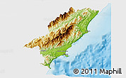 Physical 3D Map of Kaikoura, single color outside