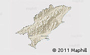 Shaded Relief 3D Map of Kaikoura, cropped outside