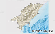 Shaded Relief 3D Map of Kaikoura, single color outside